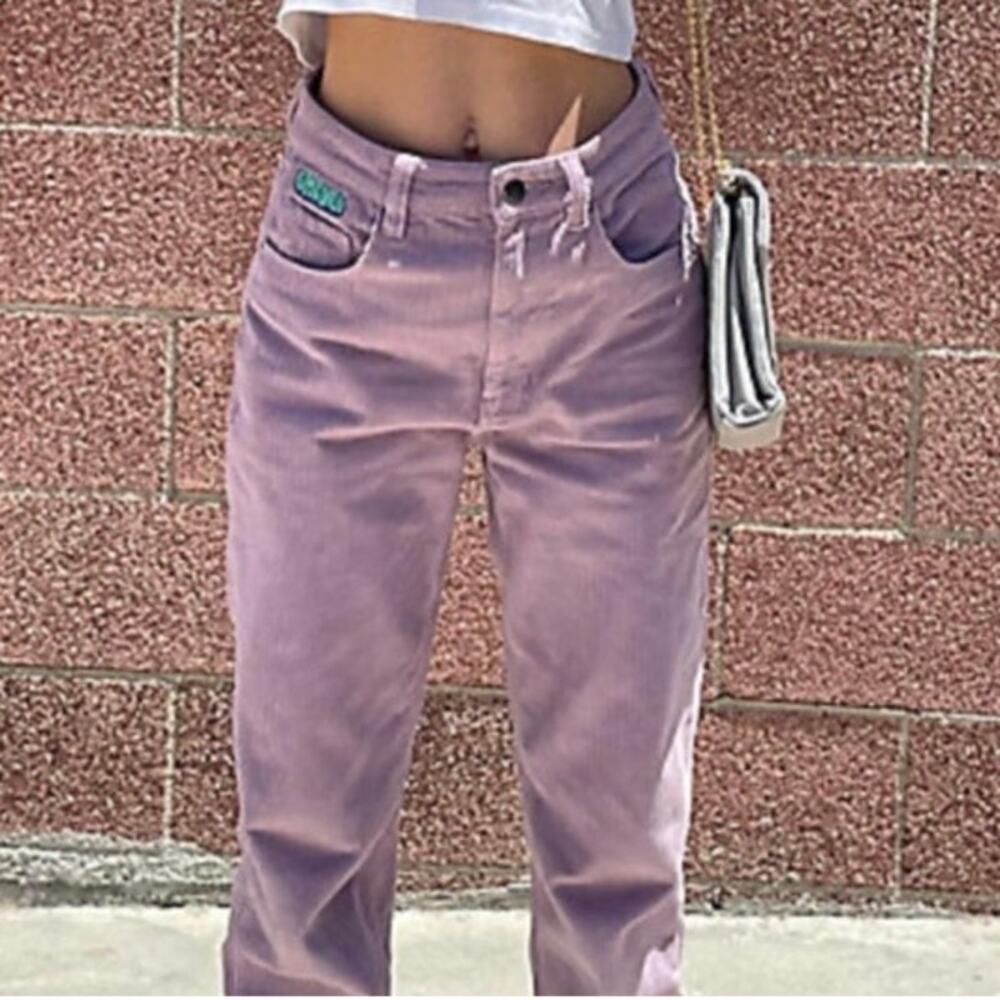 Empyre Tori Seafog Corduroy Skate Pants Wide Leg Purple Pants 90s Size 3 Sk8 EUC